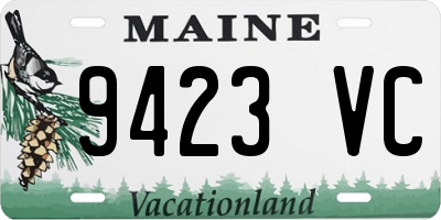 ME license plate 9423VC