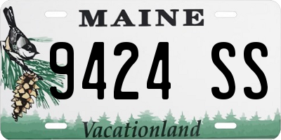 ME license plate 9424SS