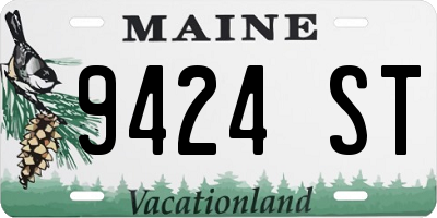 ME license plate 9424ST
