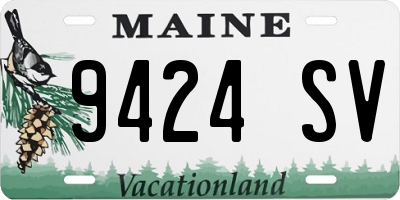ME license plate 9424SV