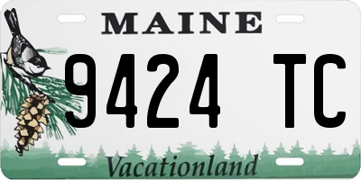 ME license plate 9424TC
