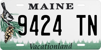 ME license plate 9424TN