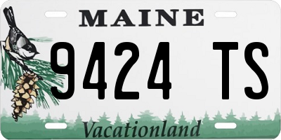 ME license plate 9424TS
