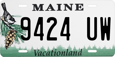 ME license plate 9424UW