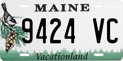 ME license plate 9424VC