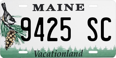 ME license plate 9425SC