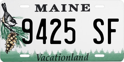 ME license plate 9425SF