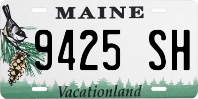 ME license plate 9425SH