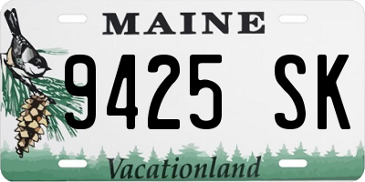 ME license plate 9425SK