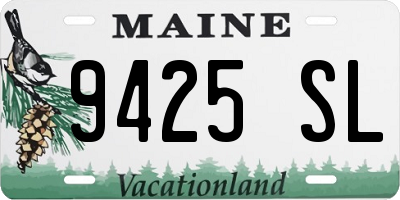 ME license plate 9425SL