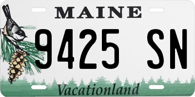 ME license plate 9425SN