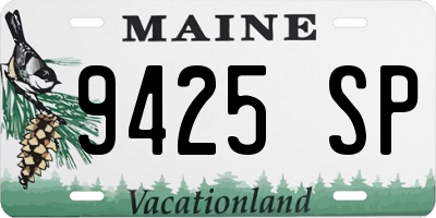 ME license plate 9425SP