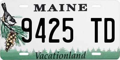 ME license plate 9425TD