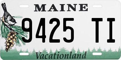 ME license plate 9425TI
