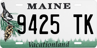 ME license plate 9425TK