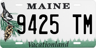 ME license plate 9425TM