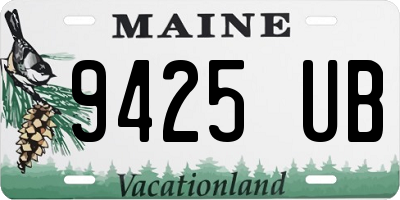 ME license plate 9425UB