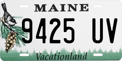 ME license plate 9425UV