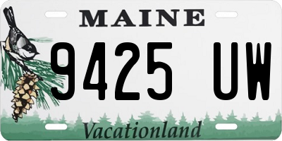 ME license plate 9425UW