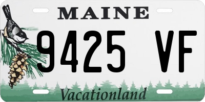 ME license plate 9425VF