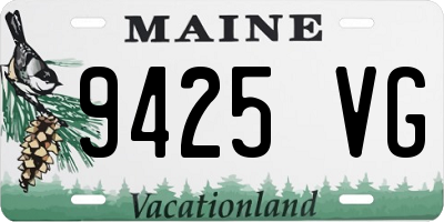 ME license plate 9425VG