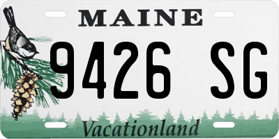 ME license plate 9426SG