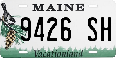 ME license plate 9426SH