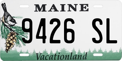 ME license plate 9426SL