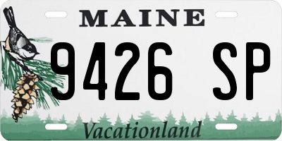 ME license plate 9426SP