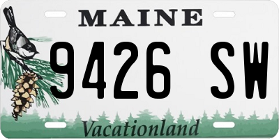 ME license plate 9426SW