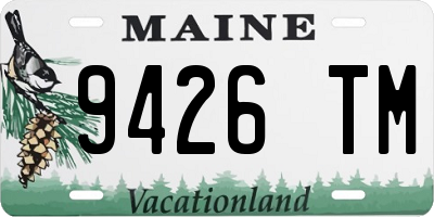 ME license plate 9426TM