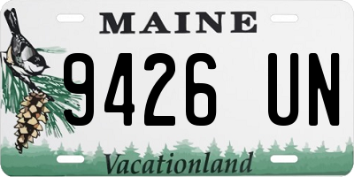 ME license plate 9426UN