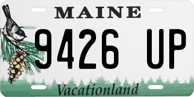 ME license plate 9426UP