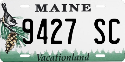 ME license plate 9427SC