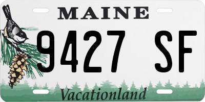ME license plate 9427SF