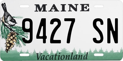 ME license plate 9427SN