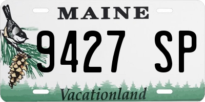 ME license plate 9427SP