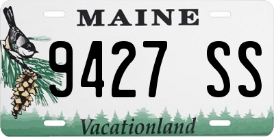 ME license plate 9427SS