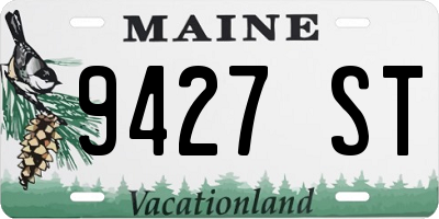 ME license plate 9427ST