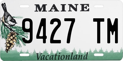 ME license plate 9427TM