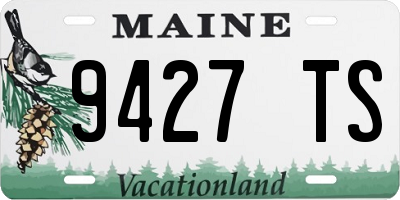 ME license plate 9427TS