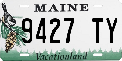 ME license plate 9427TY