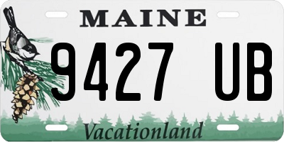 ME license plate 9427UB