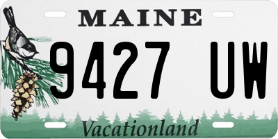 ME license plate 9427UW