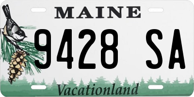 ME license plate 9428SA