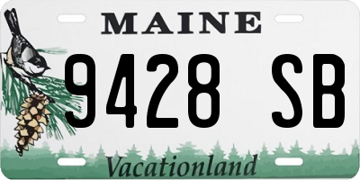 ME license plate 9428SB