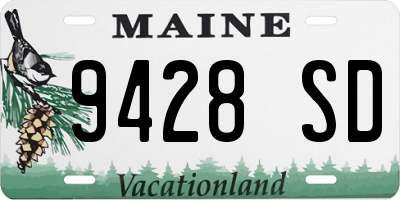 ME license plate 9428SD