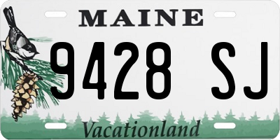 ME license plate 9428SJ