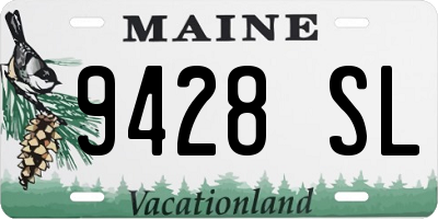 ME license plate 9428SL