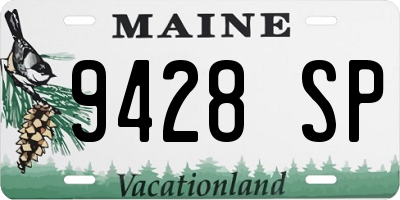 ME license plate 9428SP